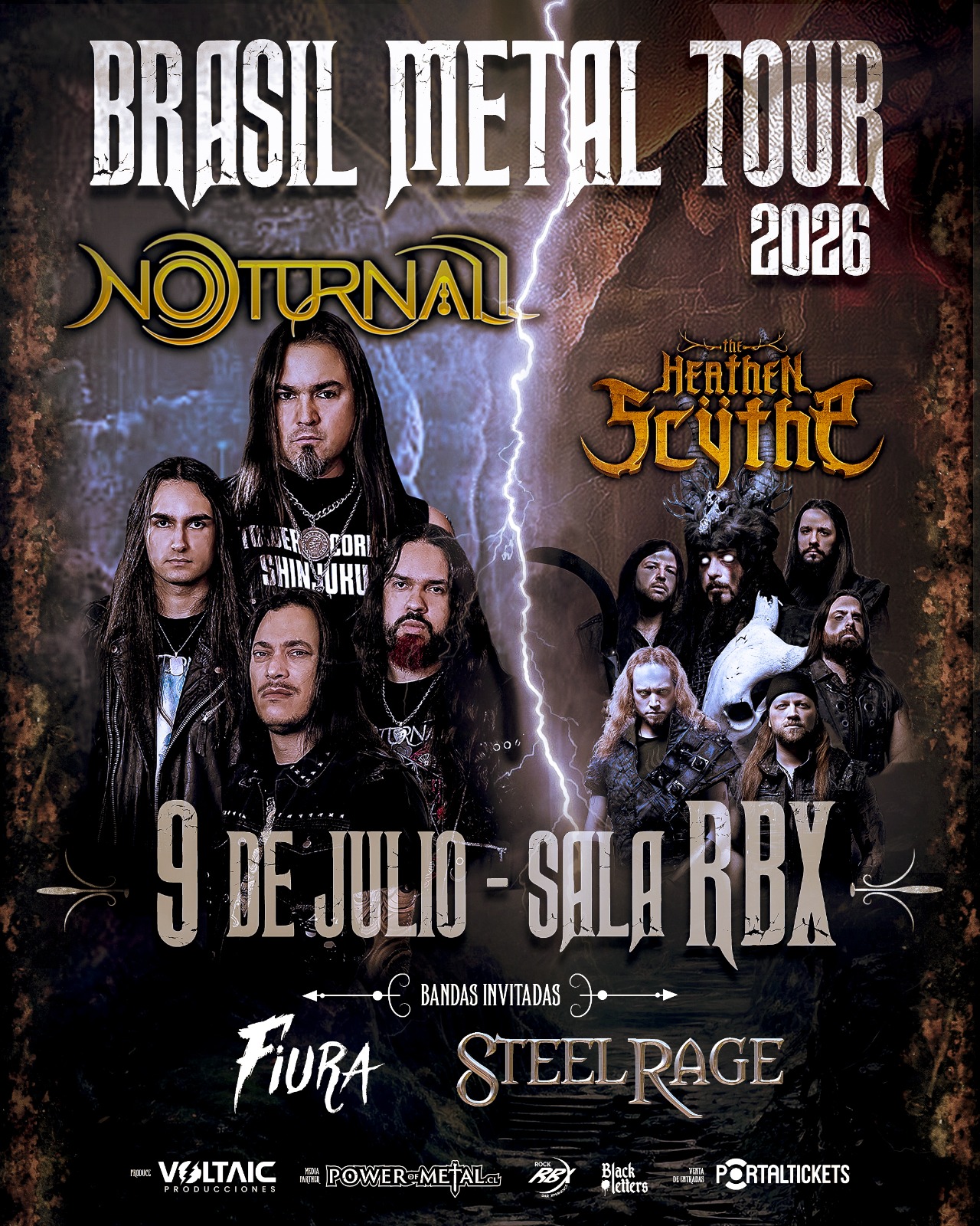 Brasil Metal Tour 2026: Noturnall y The Heathen Scythe en Chile este 9 de julio